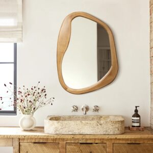 Flow Wood Frame Oblong Wall Mirror