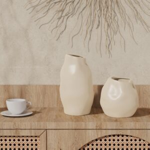 Ivoire Ceramic Vase tabletop Vase, tall